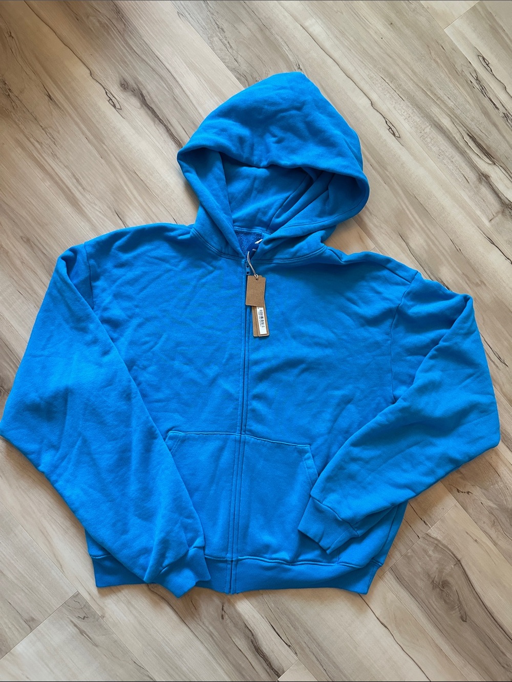 SKIMS French Terry Zip-Up Hoodie in Cerulean NWT Rare Color